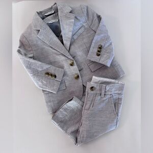 Janie & Jack Light Gray 3 Piece Suit for Kids